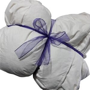 IKEA! FJALLARNIKA DOWN COMFORTER, CREAM, DENSELY PACKED, COTTON COVER! SZ FULL